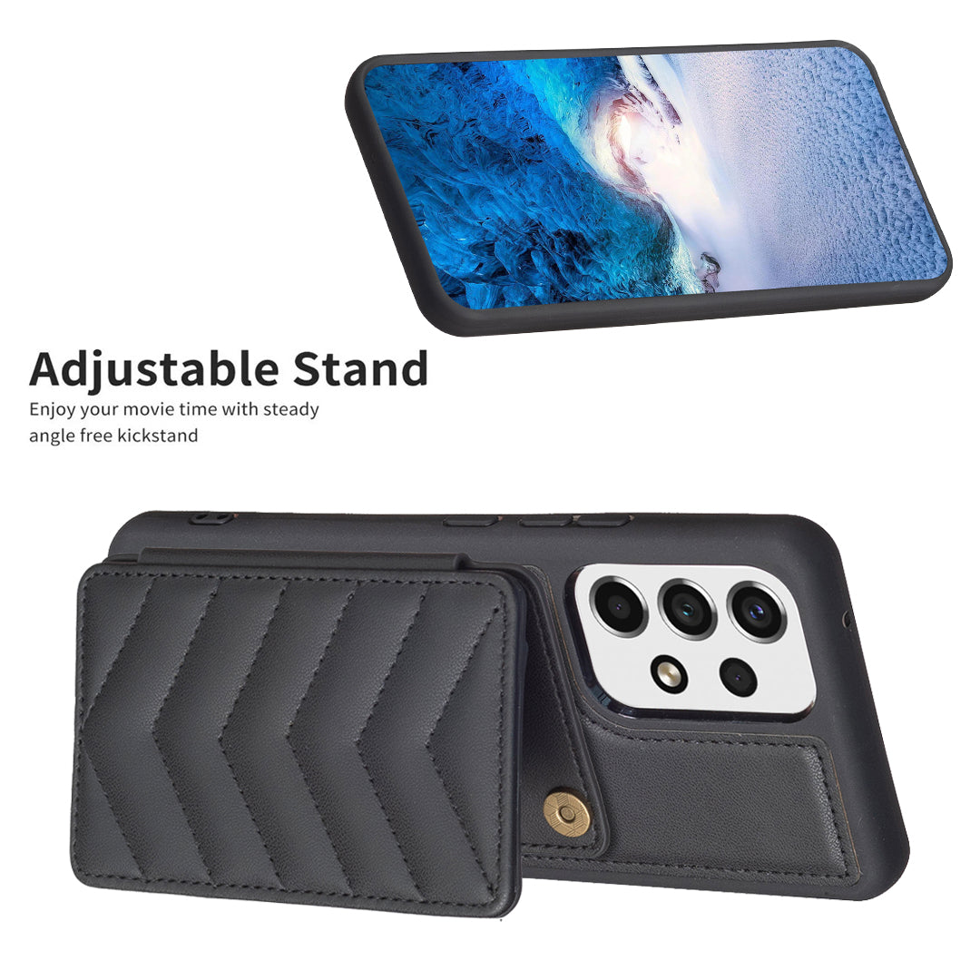 BF26 For Samsung Galaxy A13 5G 4G Magnetic Snap Button Phone Case Kickstand TPU PU Leather Phone Shell with Card Holder BF26 For Samsung Galaxy A13 5G 4G Magnetic Snap Button Phone Case Kickstand TPU PU Leather Phone Shell with Card Holder